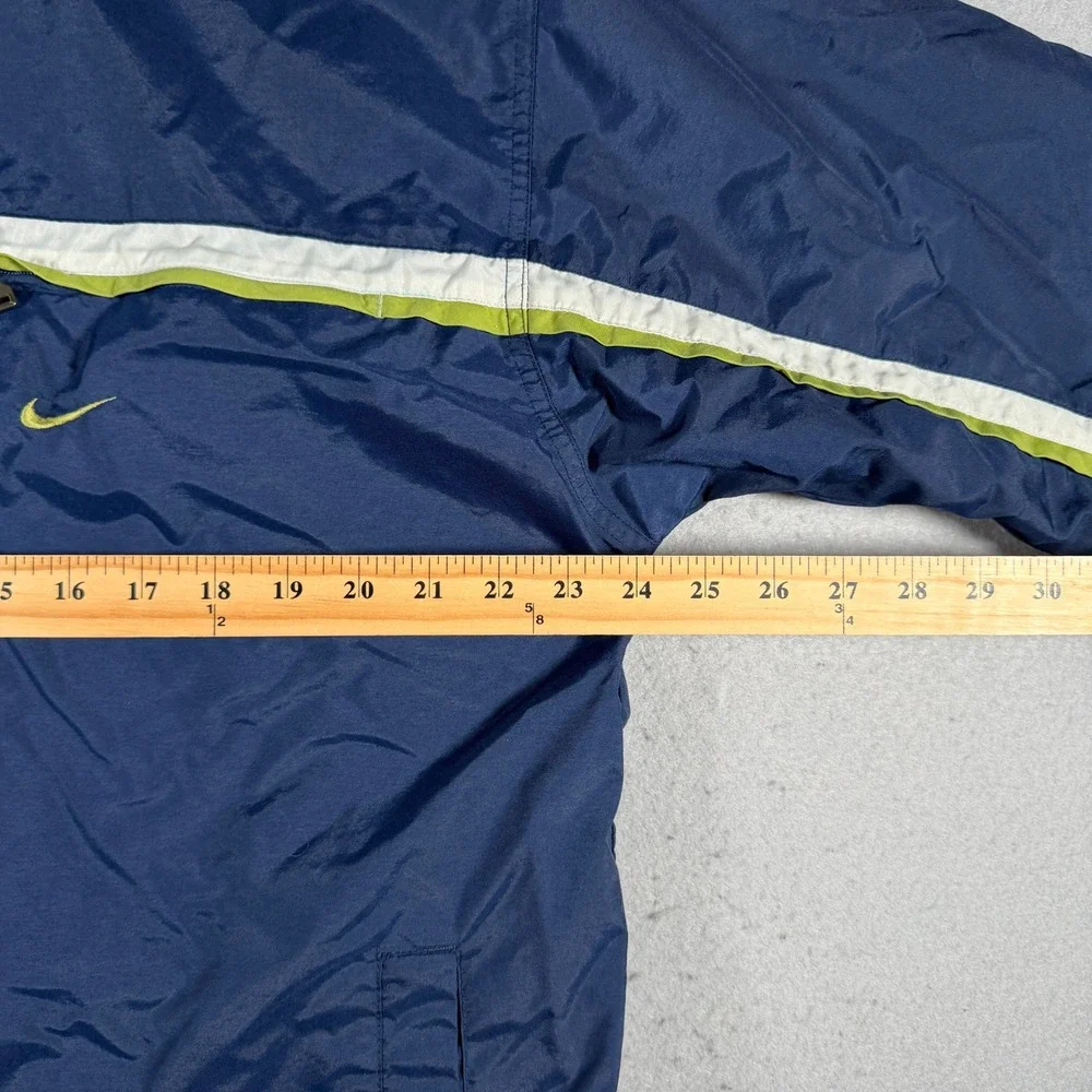 Vintage Nike Vintage Windbreaker Jacket Navy‎ Blue White Lime Green Mens Large